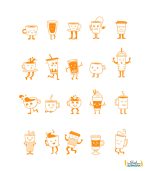 استیکر کافی شاپ طرح فانتزی 2