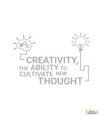 استیکر اداری creativity the ability to cultivate new thought
