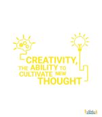 استیکر اداری creativity the ability to cultivate new thought