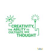 استیکر اداری creativity the ability to cultivate new thought