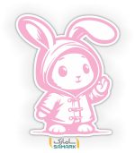 برچسب اتاق کودک طرح خرگوش