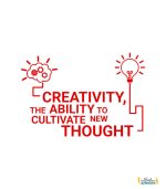 استیکر اداری creativity the ability to cultivate new thought