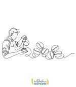 استیکر کافه طرح باریستا 1