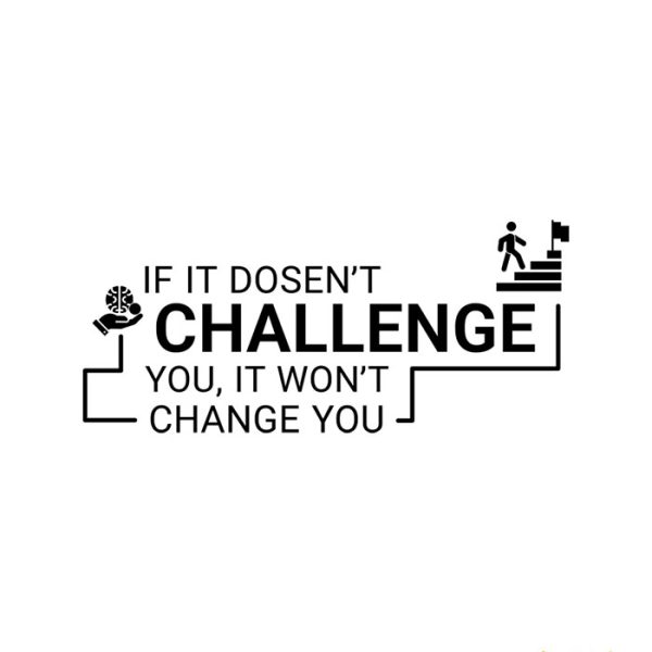 استیکر اداری انگیزشی IF IT DOESNT CHALLENGE YOU, IT WONT CHANGE YOU
