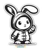 برچسب اتاق کودک طرح خرگوش