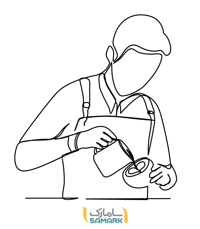 استیکر کافه طرح باریستا 2