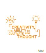 استیکر اداری creativity the ability to cultivate new thought