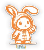 برچسب اتاق کودک طرح خرگوش