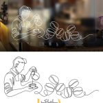 استیکر کافه طرح باریستا 1