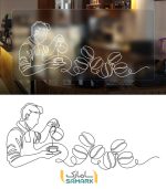 استیکر کافه طرح باریستا 1