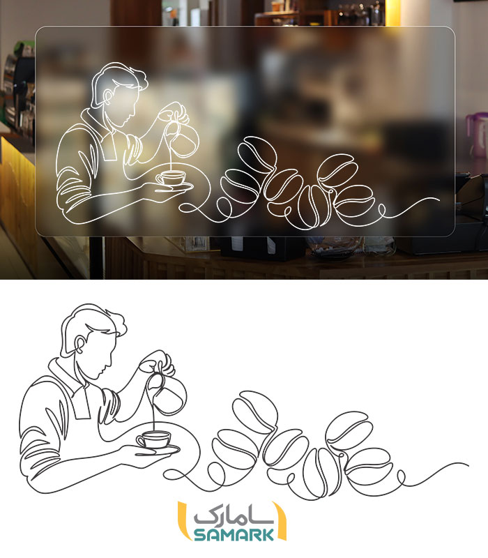 استیکر کافه طرح باریستا 1