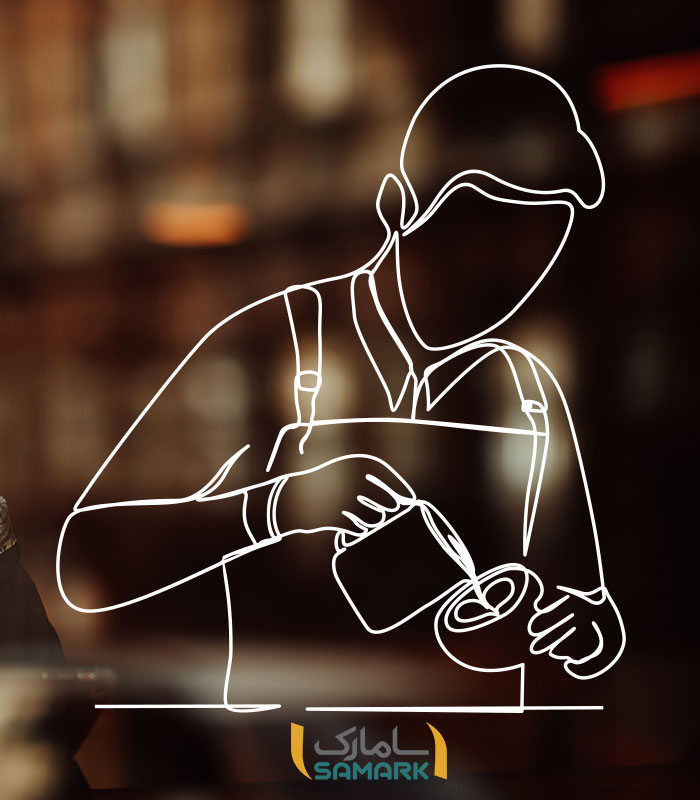 استیکر کافه طرح باریستا 2