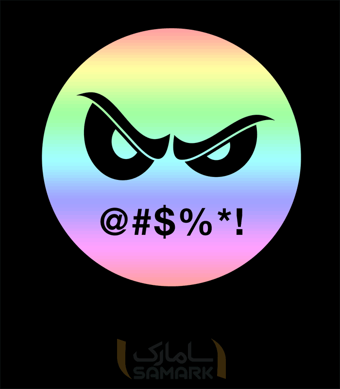 استیکر باک طرح انگری فیس (angry face)