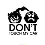 استیکر dont touch my car