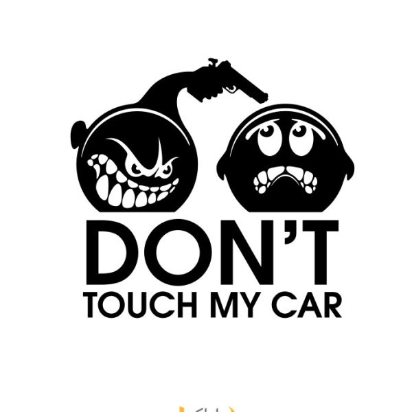 استیکر dont touch my car