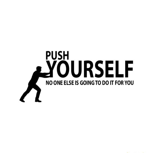 استیکر دیواری انگیزشی push yourself