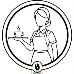 استیکر کافه طرح باریستا خانوم 1