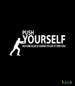 استیکر دیواری انگیزشی push yourself