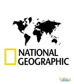 استیکر ماشین نشنال جئوگرافیک با نقشه جهان (national geographic)