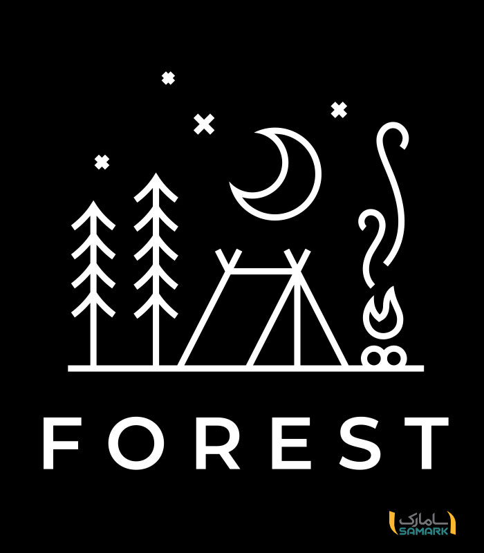 استیکر طبیعت گردی طرح FOREST