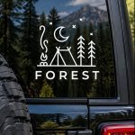 استیکر طبیعت گردی طرح FOREST