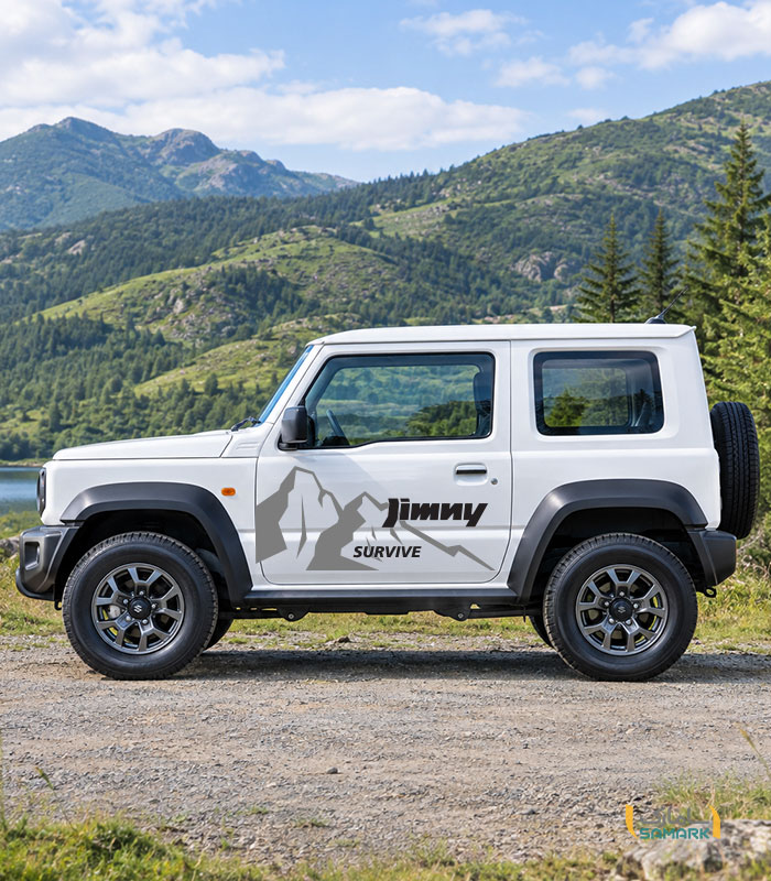 استیکر  jimny survive طرح آفرود کوهستان و سوزوکی جیمنی